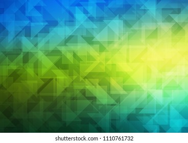 Dark Blue, Yellow vector low poly cover. An elegant bright illustration with gradient. The polygonal design can be used for your web site.