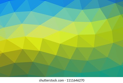 Dark Blue, Yellow vector low poly low poly. A vague abstract illustration with gradient. The elegant pattern can be used as part of a brand book.