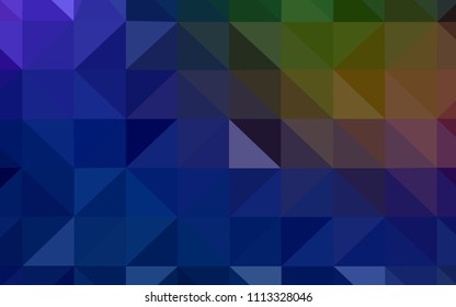 Dark Blue, Yellow vector low poly texture. Modern abstract illustration with triangles. Brand new style for your business design.
