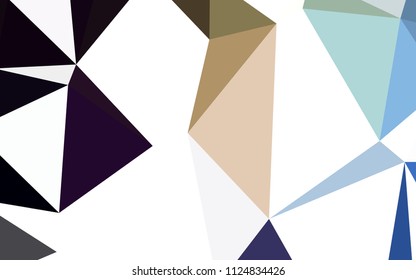 Dark Blue, Yellow vector low poly layout. Colorful abstract illustration with triangles. Polygonal design for your web site.
