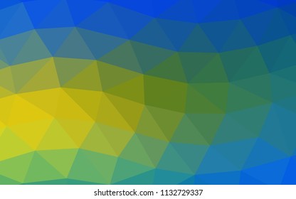 Dark Blue, Yellow vector low poly low poly. Brand new colored illustration in blurry style with gradient. Brand new design for your business.