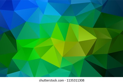 Dark Blue, Yellow vector low poly background. A completely new color illustration in a vague style. The template can be used as a background for cell phones.