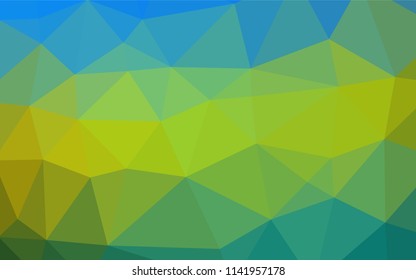 Dark Blue, Yellow vector low poly cover. A vague abstract illustration with gradient. Brand new style for your business design.