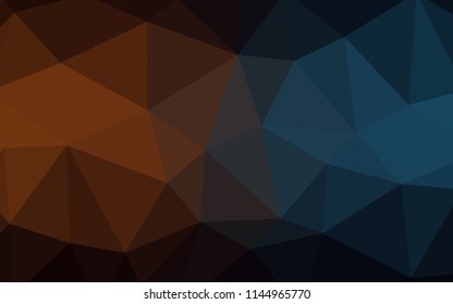 Dark Blue, Yellow vector low poly texture. Modern abstract illustration with triangles. A new texture for your web site.