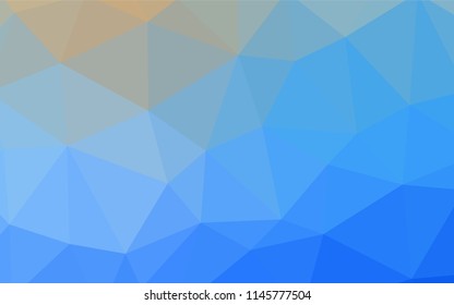 Dark Blue, Yellow vector low poly texture. Colorful illustration in abstract style with triangles. Completely new template for your banner.