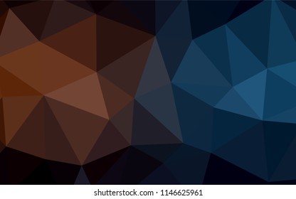 Dark Blue, Yellow vector low poly layout. Elegant bright polygonal illustration with gradient. Polygonal design for your web site.