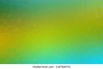 Dark Blue, Yellow vector low poly cover. A completely new color illustration in a vague style. A new texture for your design.