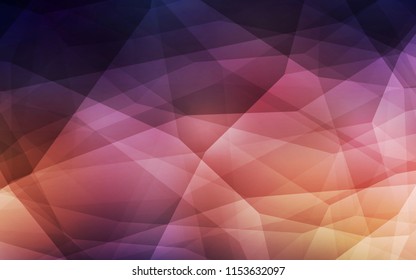 Dark Blue, Yellow vector low poly texture. Triangular geometric sample with gradient.  New template for your brand book.