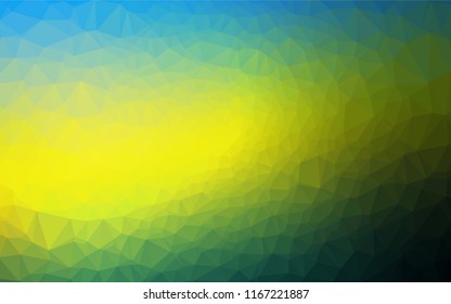 Dark Blue, Yellow vector low poly texture. Brand new colored illustration in blurry style with gradient. A completely new template for your business design.