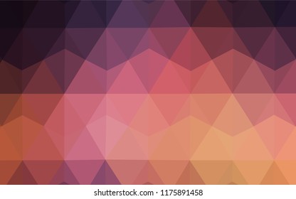 Dark Blue, Yellow vector low poly texture. Triangular geometric sample with gradient.  New template for your brand book.