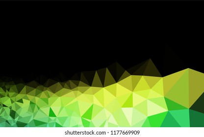 Dark Blue, Yellow vector low poly cover. A vague abstract illustration with gradient. The polygonal design can be used for your web site.