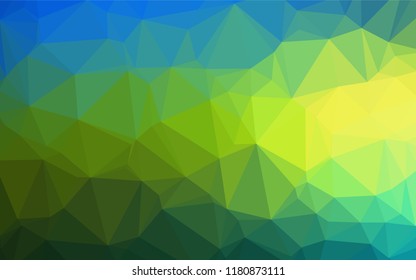 Dark Blue, Yellow vector low poly cover. A completely new color illustration in a vague style. The textured pattern can be used for background.