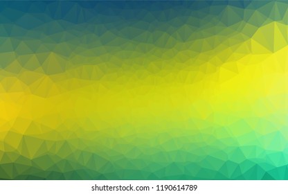 Dark Blue, Yellow vector low poly texture. Brand new colored illustration in blurry style with gradient. The polygonal design can be used for your web site.