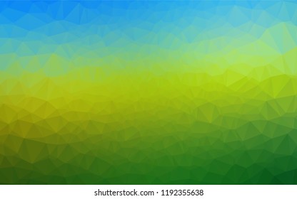 Dark Blue, Yellow vector low poly texture. A vague abstract illustration with gradient. The completely new template can be used for your brand book.