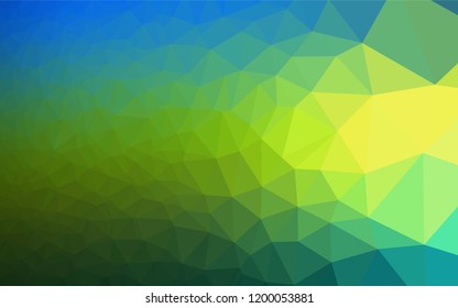 Dark Blue, Yellow vector low poly texture. Creative illustration in halftone style with gradient. The elegant pattern can be used as part of a brand book.