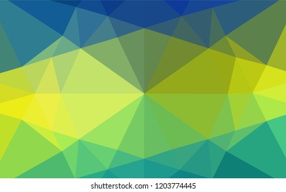 Dark Blue, Yellow vector low poly texture. Glitter abstract illustration with an elegant design. The polygonal design can be used for your web site.