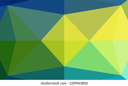 Dark Blue, Yellow vector low poly texture. Colorful abstract illustration with gradient. The textured pattern can be used for background.