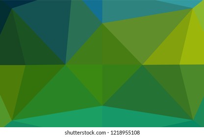 Dark Blue, Yellow vector low poly layout. Shining illustration, which consist of triangles. The best triangular design for your business.