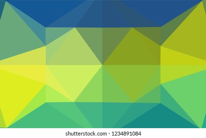 Dark Blue, Yellow vector low poly layout. A completely new color illustration in a vague style. The textured pattern can be used for background.