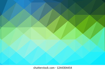 Dark Blue, Yellow vector low poly layout. Colorful illustration in Origami style with gradient.  The best triangular design for your business.