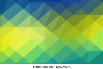Dark Blue, Yellow vector low poly cover. Colorful illustration in abstract style with gradient. Template for a cell phone background.