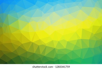 Dark Blue, Yellow vector low poly cover. A vague abstract illustration with gradient. Completely new template for your business design.