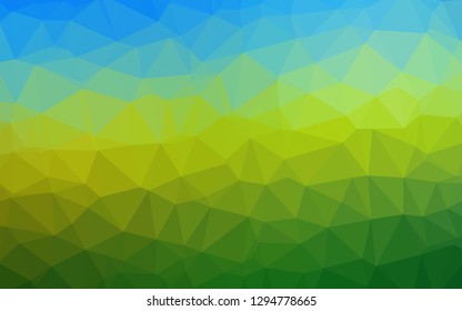 Dark Blue, Yellow vector low poly texture. Colorful abstract illustration with gradient. Triangular pattern for your business design.