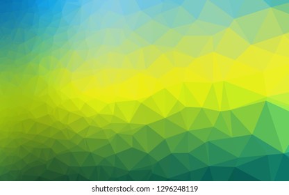 Dark Blue, Yellow vector low poly cover. A completely new color illustration in a vague style. Template for a cell phone background.
