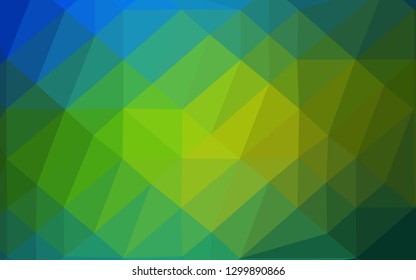 Dark Blue, Yellow vector low poly cover. A completely new color illustration in a vague style. Brand new style for your business design.