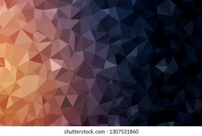 Dark Blue, Yellow vector low poly layout. Geometric illustration in Origami style with gradient.  A new texture for your web site.