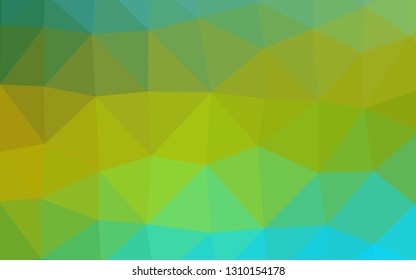 Dark Blue, Yellow vector low poly layout. Colorful illustration in abstract style with gradient. Brand new design for your business.