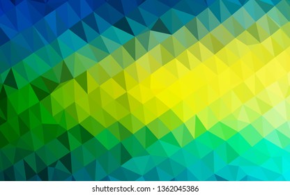 Dark Blue, Yellow vector low poly texture. A vague abstract illustration with gradient. New texture for your design.
