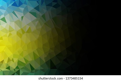 Dark Blue, Yellow vector low poly layout. Brand new colorful illustration in with gradient. Textured pattern for background.