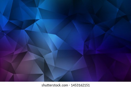 Dark Blue, Yellow vector low poly texture. Geometric illustration in Origami style with gradient.  A new texture for your web site.