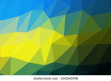 Dark Blue, Yellow vector low poly layout. Brand new colorful illustration in with gradient. Textured pattern for background.