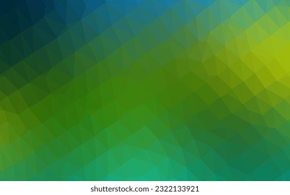 Dark Blue, Yellow vector low poly cover. Modern geometrical abstract illustration with gradient. Elegant pattern for a brand book.