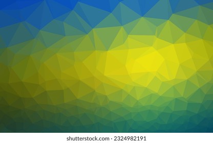 Dark Blue, Yellow vector low poly layout. Creative illustration in halftone style with gradient. Brand new style for your business design.