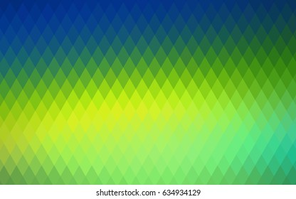 Dark Blue, Yellow vector low poly background. A sample with a design. Illustration in polygonal style with repeating squares