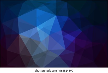 Dark Blue, Yellow vector Low poly crystal background. Polygon design pattern. Low poly illustration, low polygon background.