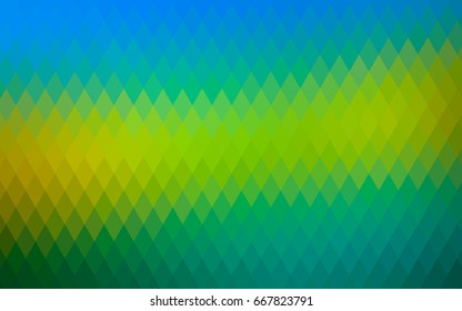 Dark Blue, Yellow vector low poly background. A sample with a polygonal design. Illustration in polygonal style with repeating squares