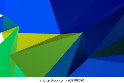 Dark Blue, Yellow vector low poly background. Glitter abstract illustration with an elegant design. The polygonal design can be used for your web site.