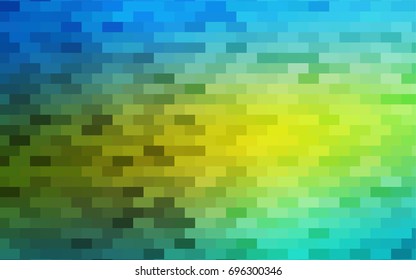 Dark Blue, Yellow vector low poly background. A sample with a polygonal design. Illustration in polygonal style with repeating squares