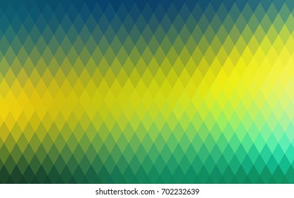 Dark Blue, Yellow vector low poly background. A sample with a polygonal design. Illustration in polygonal style with repeating squares