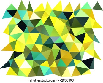 Dark Blue, Yellow vector low poly template. A sample with polygonal shapes. The elegant pattern can be used as part of a brand book.
