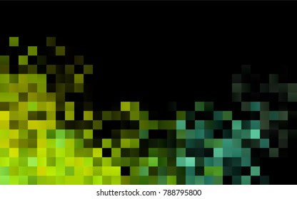 Dark Blue, Yellow vector low poly background. A sample with a polygonal design. Illustration in polygonal style with repeating squares