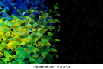 Dark Blue, Yellow vector low poly background. A completely new color illustration in a vague style. Brand-new style for your business design.