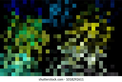 Dark Blue, Yellow vector modern geometrical background. Abstract template. Geometric pattern in square style with gradient.