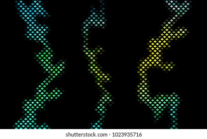 Dark Blue, Yellow vector modern geometrical background. Abstract template. Geometric pattern in square style with gradient.