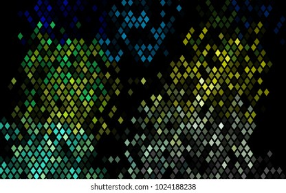 Dark Blue, Yellow vector modern geometrical background. Abstract template. Geometric pattern in square style with gradient.