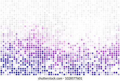 Dark Blue, Yellow vector modern geometrical circle abstract background. Dotted texture template. Geometric pattern in halftone style with gradient. 